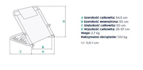 Odchylana podpórka pod plecy i głowę BACKTIM