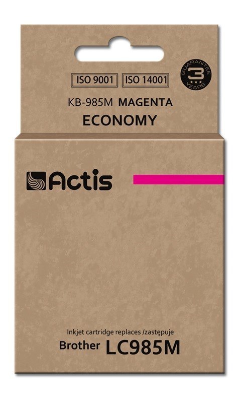 ACTIS KB-985M Tusz (zamiennik Brother LC985M; Standard; 19,5 ml; czerwony) ACTIS KB-985M Tusz (zamiennik Brother LC985M; Standard; 19,5 ml; czerwony)