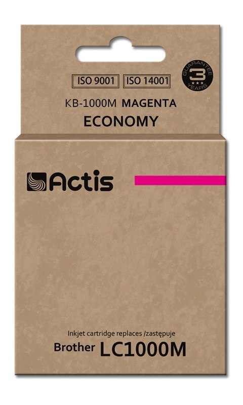 Actis KB-1000M Tusz (zamiennik Brother LC1000M/LC970M; Standard; 36 ml; czerwony) Actis KB-1000M Tusz (zamiennik Brother LC1000M/LC970M; Standard; 36 ml; czerwony)