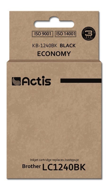 Actis KB-1240Bk Tusz (zamiennik Brother LC1240BK/LC1220BK; Standard; 19 ml; 600 stron, czarny) Actis KB-1240Bk Tusz (zamiennik Brother LC1240BK/LC1220BK; Standard; 19 ml; 600 stron, czarny)