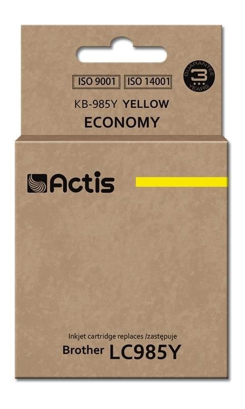 Actis KB-985Y Tusz (zamiennik Brother LC985Y; Standard; 19,5 ml; żółty) Actis KB-985Y Tusz (zamiennik Brother LC985Y; Standard; 19,5 ml; żółty)