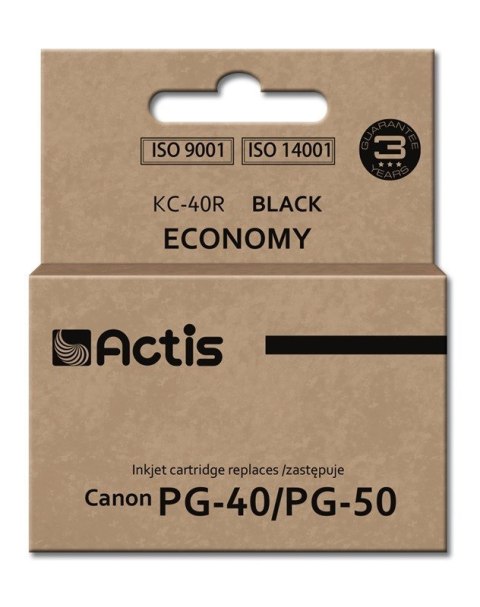 Actis KC-40R Tusz (zamiennik Canon PG-40/PG-50; Standard; 25 ml; czarny) Actis KC-40R Tusz (zamiennik Canon PG-40/PG-50; Standard; 25 ml; czarny)