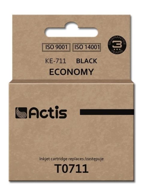 Actis KE-711 Tusz (zamiennik Epson T0711, T0891, T1001; Standard; 15 ml; czarny) Actis KE-711 Tusz (zamiennik Epson T0711, T0891, T1001; Standard; 15 ml; czarny)