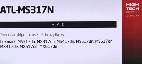 Activejet ATL-MS317N Toner (zamiennik do Lexmark 51B2000, Supreme; 2500 stron; czarny) Activejet ATL-MS317N Toner (zamiennik do Lexmark 51B2000, Supreme; 2500 stron; czarny)