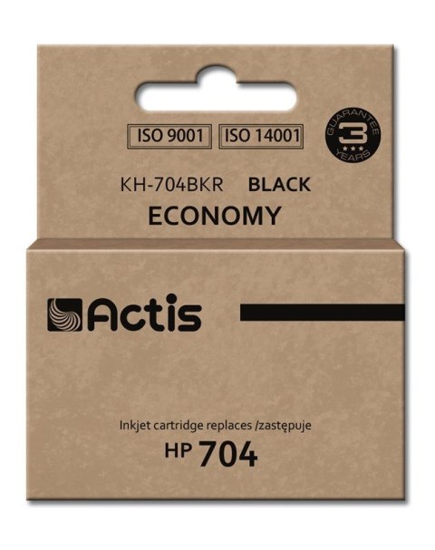 Actis KH-704BKR Tusz (zamiennik HP 704 CN692AE; Standard; 15 ml; czarny) Actis KH-704BKR Tusz (zamiennik HP 704 CN692AE; Standard; 15 ml; czarny)