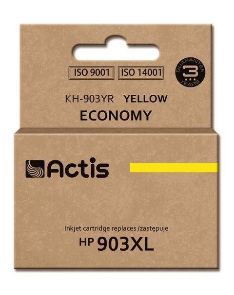 Actis KH-903YR Tusz (zamiennik HP 903XL T6M11AE; Standard; 12ml; żółty) - Nowy Chip Actis KH-903YR Tusz (zamiennik HP 903XL T6M11AE; Standard; 12ml; żółty) - Nowy Chip
