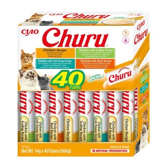 INABA CAT CHURU VARIETIES kurczak - przysmak dla kota 40x14 g