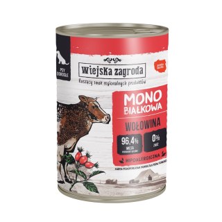 Wiejska Zagroda - Monobiałkowa Wołowina - dorosły - Mokra karma dla psa - 400g