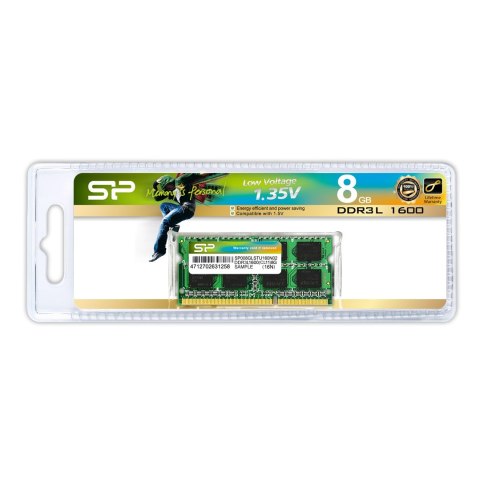 Pamięć RAM Silicon Power SODIMM DDR3 8GB (1x8GB) 1600MHz CL11 1.35V Low Voltage Pamięć RAM Silicon Power SODIMM DDR3 8GB (1x8GB) 1600MHz CL11 1.35V Low Voltage