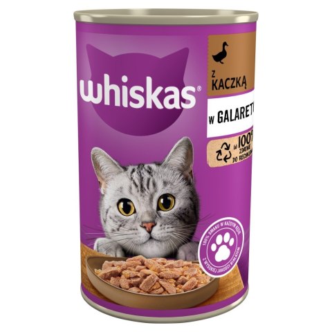 WHISKAS Adult z Kaczką w galaretce - mokra karma dla kota - 400 g WHISKAS Adult z Kaczką w galaretce - mokra karma dla kota - 400 g