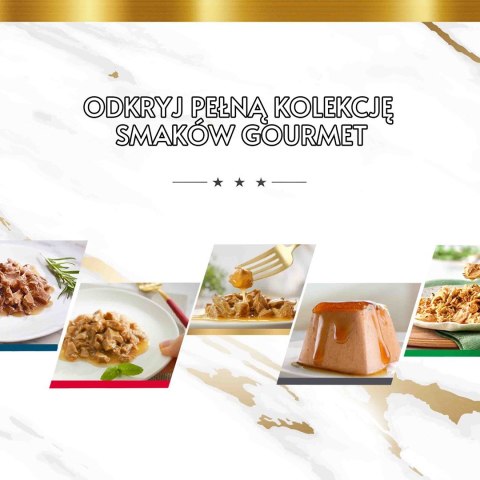 GOURMET GOLD Wołowina z kurczakiem mix kawałków na parze i w sosie - mokra karma dla kota - 85 g