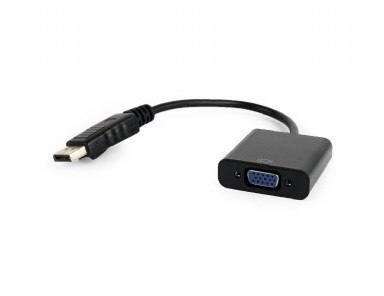 Adapter GEMBIRD A-DPM-VGAF-02 (DisplayPort M - D-Sub (VGA) F; 0,15m; kolor czarny)