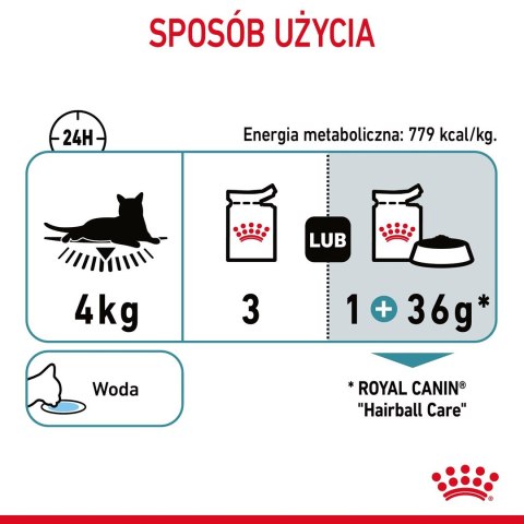 ROYAL CANIN FCN Hairball Care w sosie - mokra karma dla kota dorosłego - 12x85g