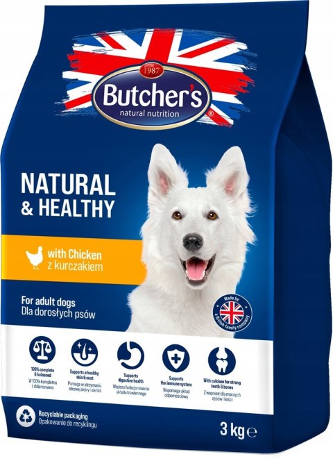 BUTCHER'S z kurczakiem 3kg - sucha karma dla psa BUTCHER'S z kurczakiem 3kg - sucha karma dla psa