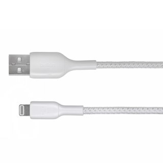 Kabel Belkin BoostCharge Braided Lightning to USB-A Cable 1m oplot White