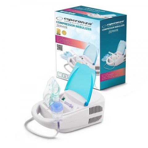 Inhalator kompresorowy Esperanza ZEPHYR ECN002 (kolor biały, kolor błękitny) Inhalator kompresorowy Esperanza ZEPHYR ECN002 (kolor biały, kolor błękitny)