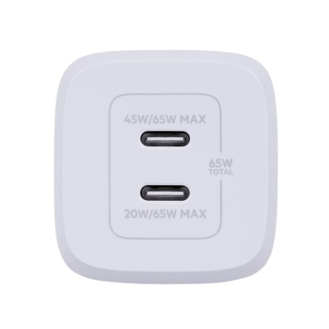 Ładowarka Belkin BoostCharge Pro Dual USB-C PD 3.0 PPS GaN Wall Charger 65W + USB-C to USB-C Cable 2m White