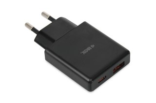 IBOX ŁADOWARKA UNIWERSALNA C-43 GAN PD30W SLIM USB A+C BLACK