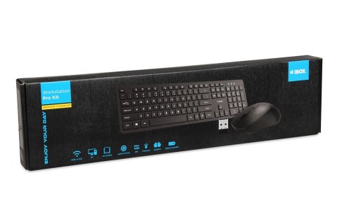 IBOX ZESTAW BEZPRZEWODOWY KLAWIATURA + MYSZ WORKSTATION PRO KIT