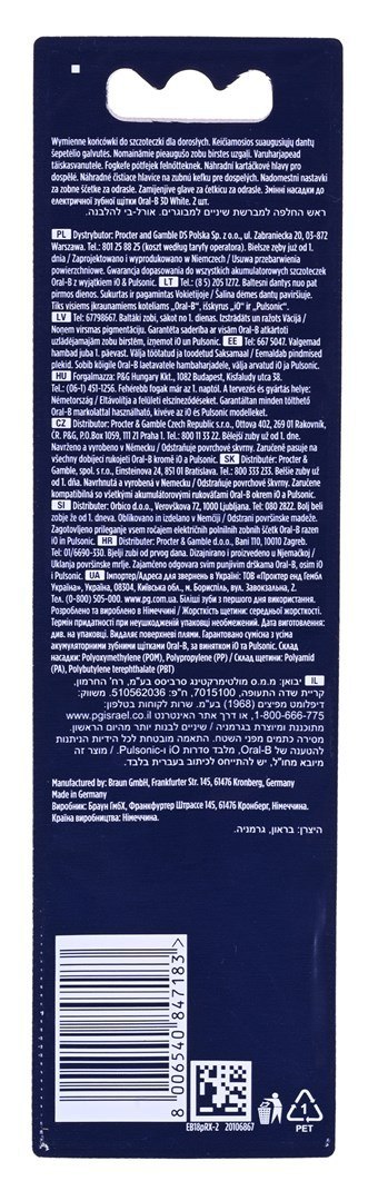 Braun Końcówki Oral-B EB18-2 pRX 3D White 2 szt. Braun Końcówki Oral-B EB18-2 pRX 3D White 2 szt.