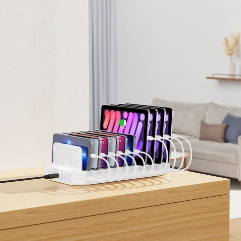 UNITEK STACJA ŁADUJĄCA 10X USB 2.4A 60W BIAŁA UNITEK STACJA ŁADUJĄCA 10X USB 2.4A 60W BIAŁA