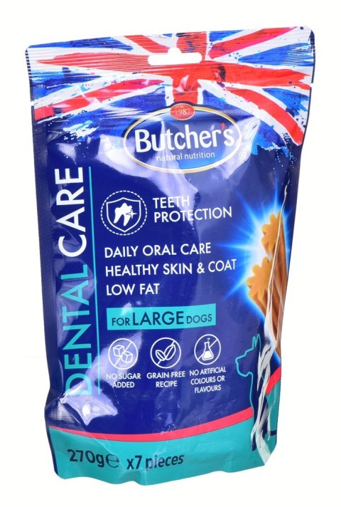 BUTCHER'S Dental Care for large dogs - przysmak dentystyczny dla psów dużych - 270 g BUTCHER'S Dental Care for large dogs - przysmak dentystyczny dla psów dużych - 270 g