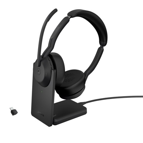 Zestaw Słuchawkowy Bezprzewodowy Jabra Evolve2 55, Link380c MS Stereo Stand Zestaw Słuchawkowy Bezprzewodowy Jabra Evolve2 55, Link380c MS Stereo Stand