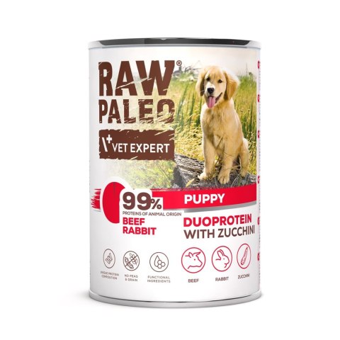Raw Paleo Beef&Rabbit Puppy Can 400g Raw Paleo Beef&Rabbit Puppy Can 400g