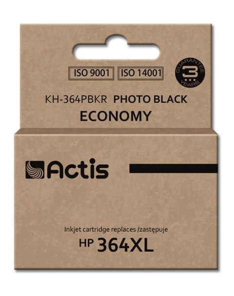 Actis KH-364PBKR Tusz (zamiennik HP 364XL CB322EE; Standard; 12 ml; czarny, foto) Actis KH-364PBKR Tusz (zamiennik HP 364XL CB322EE; Standard; 12 ml; czarny, foto)