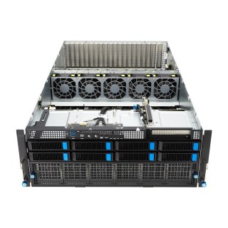 Platforma Asus Rack (4U) ESC8000A-E12 AMD Epyc 9004 (8x NVMe/SATA HS, 1xM.2, 2x10Gbe, IPMI, 2+2 3000W)