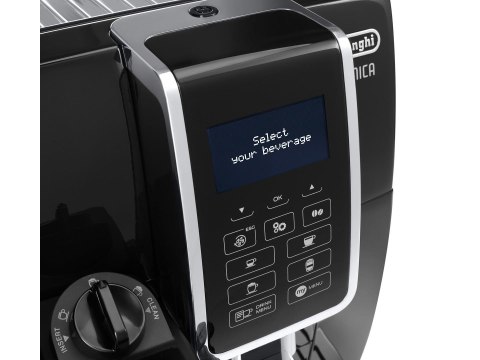 Ekspres ciśnieniowy automatyczny DeLonghi Dinamica ECAM 350.55.B (1450W; kolor czarny) (WYPRZEDAŻ) Ekspres ciśnieniowy automatyczny DeLonghi Dinamica ECAM 350.55.B (1450W; kolor czarny) (WYPRZEDAŻ)