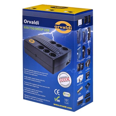 Zasilacz awaryjny UPS ORVALDI 900SP USB line-Interactive