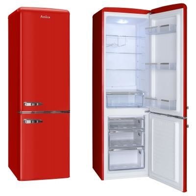 Lodówka Amica Retro FK2965.3RAA (550mm x 1810mm x 615 mm; 181 l; Klasa A++; kolor czerwony) Lodówka Amica Retro FK2965.3RAA (550mm x 1810mm x 615 mm; 181 l; Klasa A++; kolor czerwony)