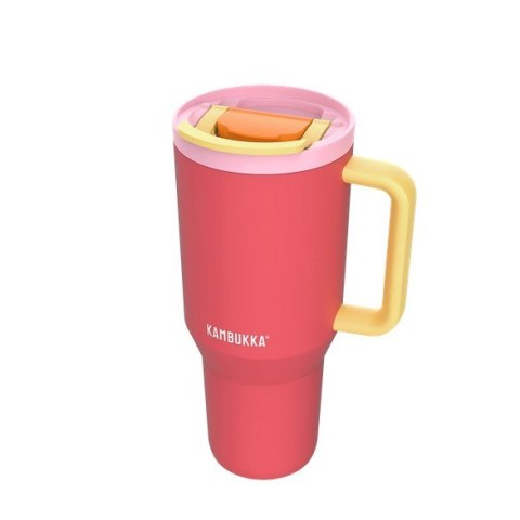 Kubek termiczny z teleskopową słomką Kambukka Rio Tumbler 950ml Pink Papaya