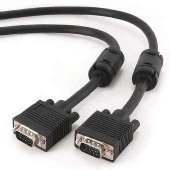 Kabel GEMBIRD CC-PPVGA-5M-B (D-Sub (VGA) M - D-Sub (VGA) M; 5m; kolor czarny) Kabel GEMBIRD CC-PPVGA-5M-B (D-Sub (VGA) M - D-Sub (VGA) M; 5m; kolor czarny)