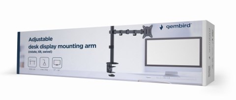 GEMBIRD BIURKOWE REGULOWANE RAMIĘ/UCHWYT NA MONITOR 17-32, VESA 100X100MM, DO 9KG