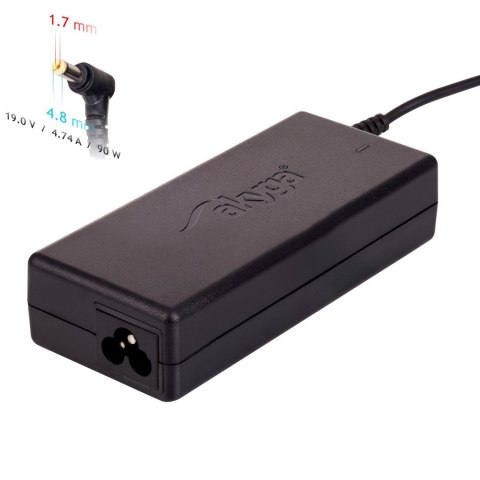 Zasilacz sieciowy Akyga AK-ND-08 do notebooka Compaq, HP (19 V; 4,74 A; 90W; 4.8 mm x 1.7 mm) Zasilacz sieciowy Akyga AK-ND-08 do notebooka Compaq, HP (19 V; 4,74 A; 90W; 4.8 mm x 1.7 mm)