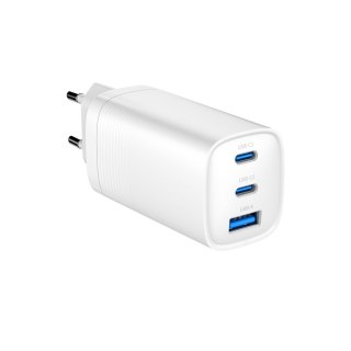 GEMBIRD SZYBKA ŁADOWARKA USB POWER DELIVERY USB TYPU C, 3X USB, 65 W, GAN BIAŁA