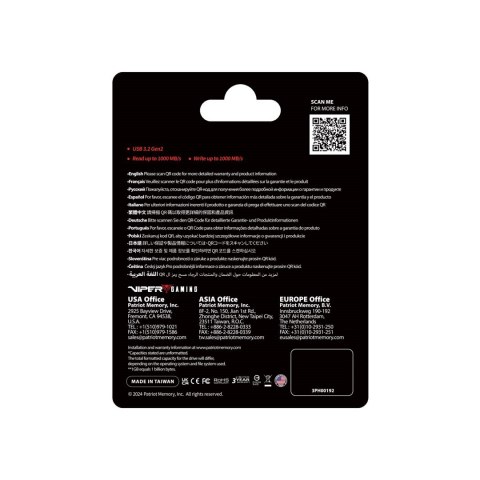 Dysk SSD Patriot PVP30 2TB 1000MB/s USB Duo A+C 3.2 Gen2 Alu Dysk SSD Patriot PVP30 2TB 1000MB/s USB Duo A+C 3.2 Gen2 Alu