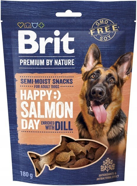 BRIT PREMIUM DOG SNACK SALMON WITH DILL 180g