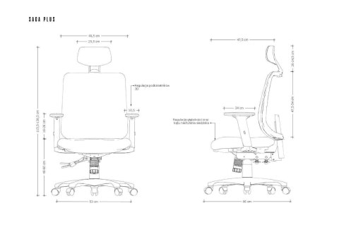 Ergonomiczny fotel biurowy SAGA PLUS czarny