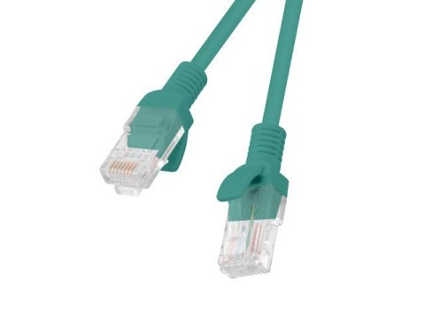 PATCHCORD KAT.5E UTP 0.25M ZIELONY FLUKE PASSED LANBERG 10-PACK