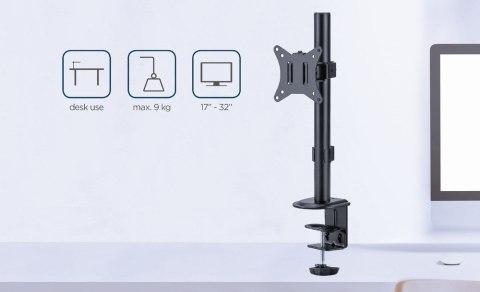 GEMBIRD BIURKOWE REGULOWANE RAMIĘ NA MONITOR 17"-32", DO 9 KG