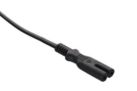 Kabel SAVIO CL-100 (2-Pin F - Euro M; 1,8m; kolor czarny)