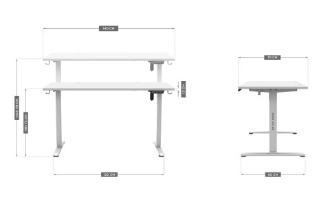 Biurko elektryczne MA-Leader 7.4 White