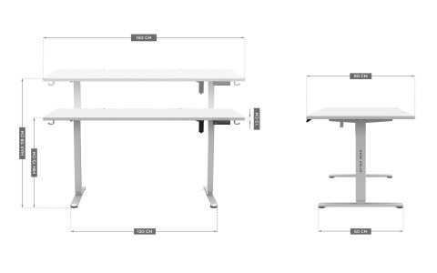 Biurko elektryczne MA-Leader 7.6 White