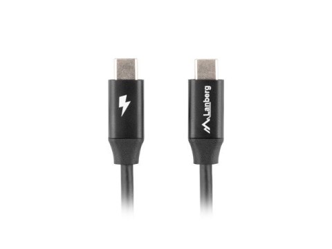 LANBERG KABEL USB-C 2.0 M/M 1M PREMIUM QC 4.0 POWER DELIVERY 60W CZARNY CA-CMCM-40CU-0010-BK LANBERG KABEL USB-C 2.0 M/M 1M PREMIUM QC 4.0 POWER DELIVERY 60W CZARNY CA-CMCM-40CU-0010-BK