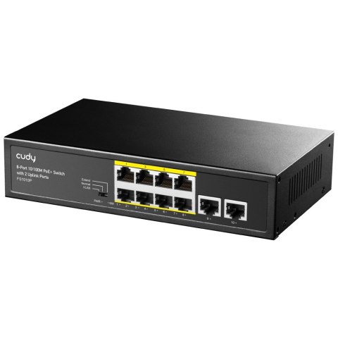 Switch CUDY FS1010P 8-Port 10/100M PoE+ 120W 2xUplink Switch CUDY FS1010P 8-Port 10/100M PoE+ 120W 2xUplink