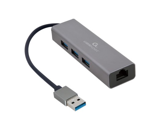 GEMBIRD ADAPTER USB-AM DO LAN GIGABIT HUB USB 3.0 X3 CZARNY GEMBIRD ADAPTER USB-AM DO LAN GIGABIT HUB USB 3.0 X3 CZARNY