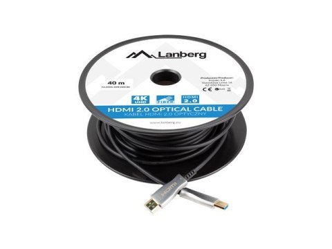 LANBERG KABEL HDMI M/M V2.0 40M OPTYCZNY AOC CA-HDMI-20FB-0400-BK LANBERG KABEL HDMI M/M V2.0 40M OPTYCZNY AOC CA-HDMI-20FB-0400-BK